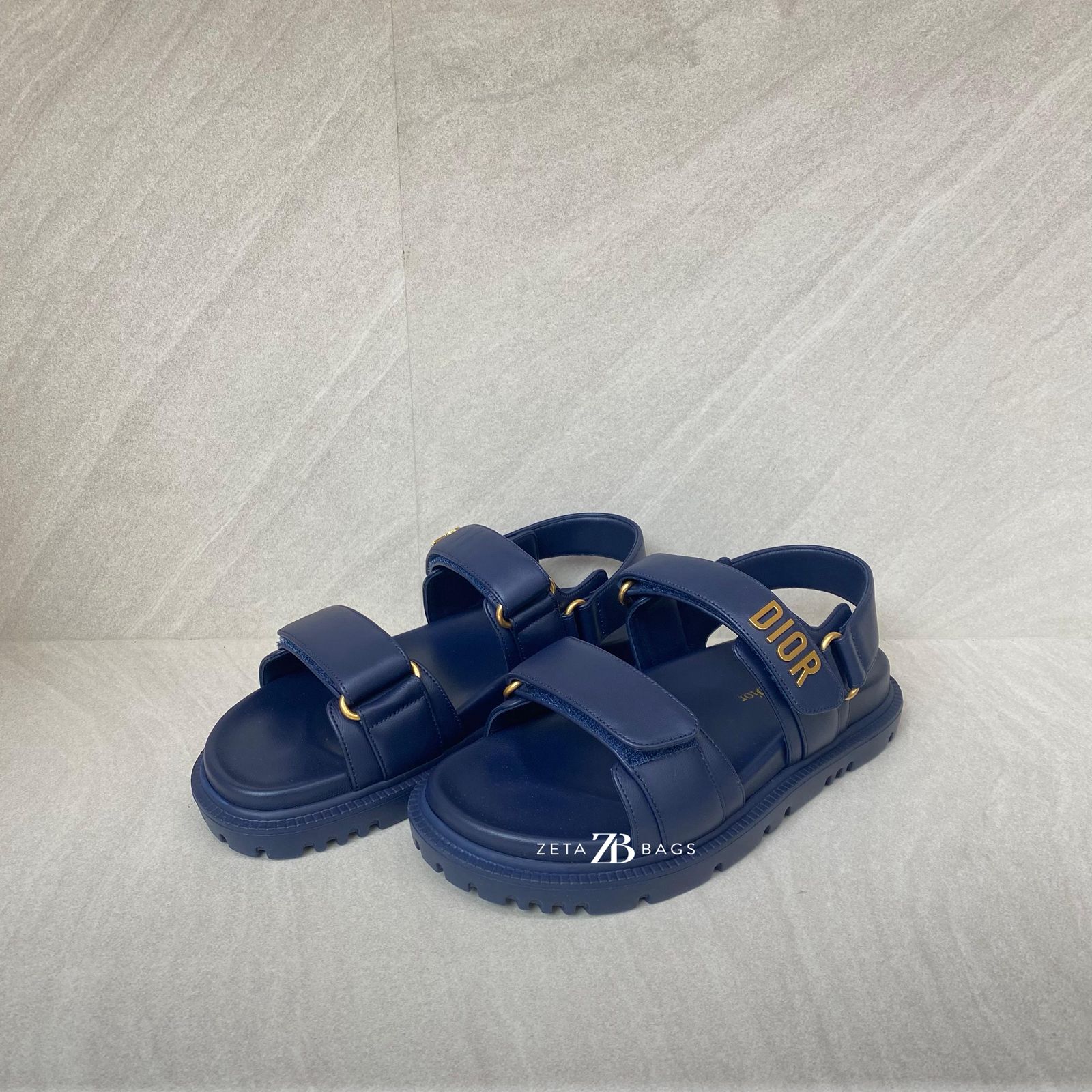 Dior Dioract Sandal Navy GHW
