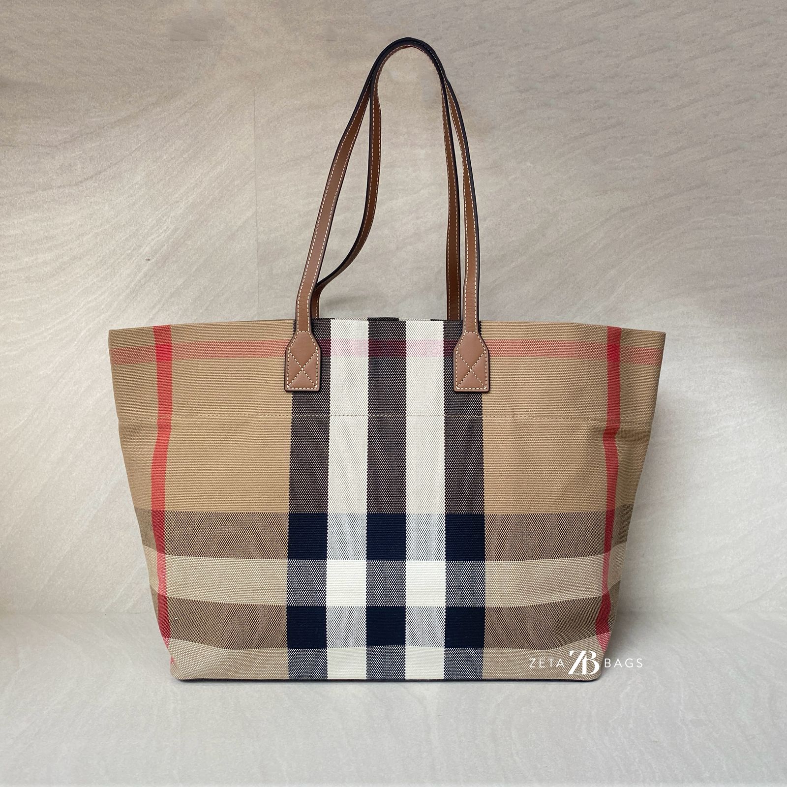 Burberry Tote Bag Taupe Brown