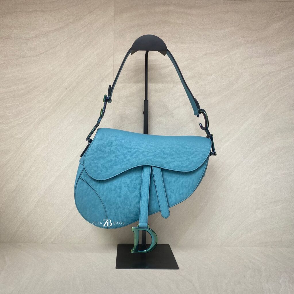 Dior Saddle Medium Grained Blue