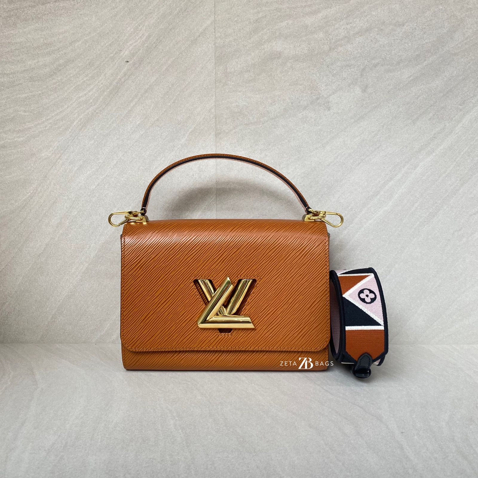 Louis Vuitton Twist MM Epi Caramel Gold GHW