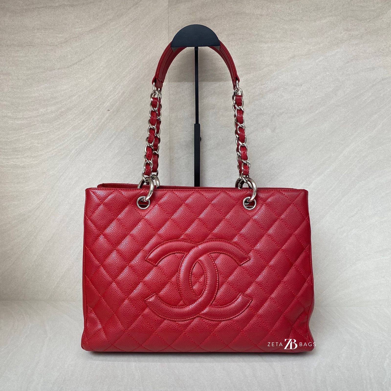 Chanel GST Caviar Red SHW