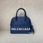Balenciaga Ville Small Blue White Logo SHW