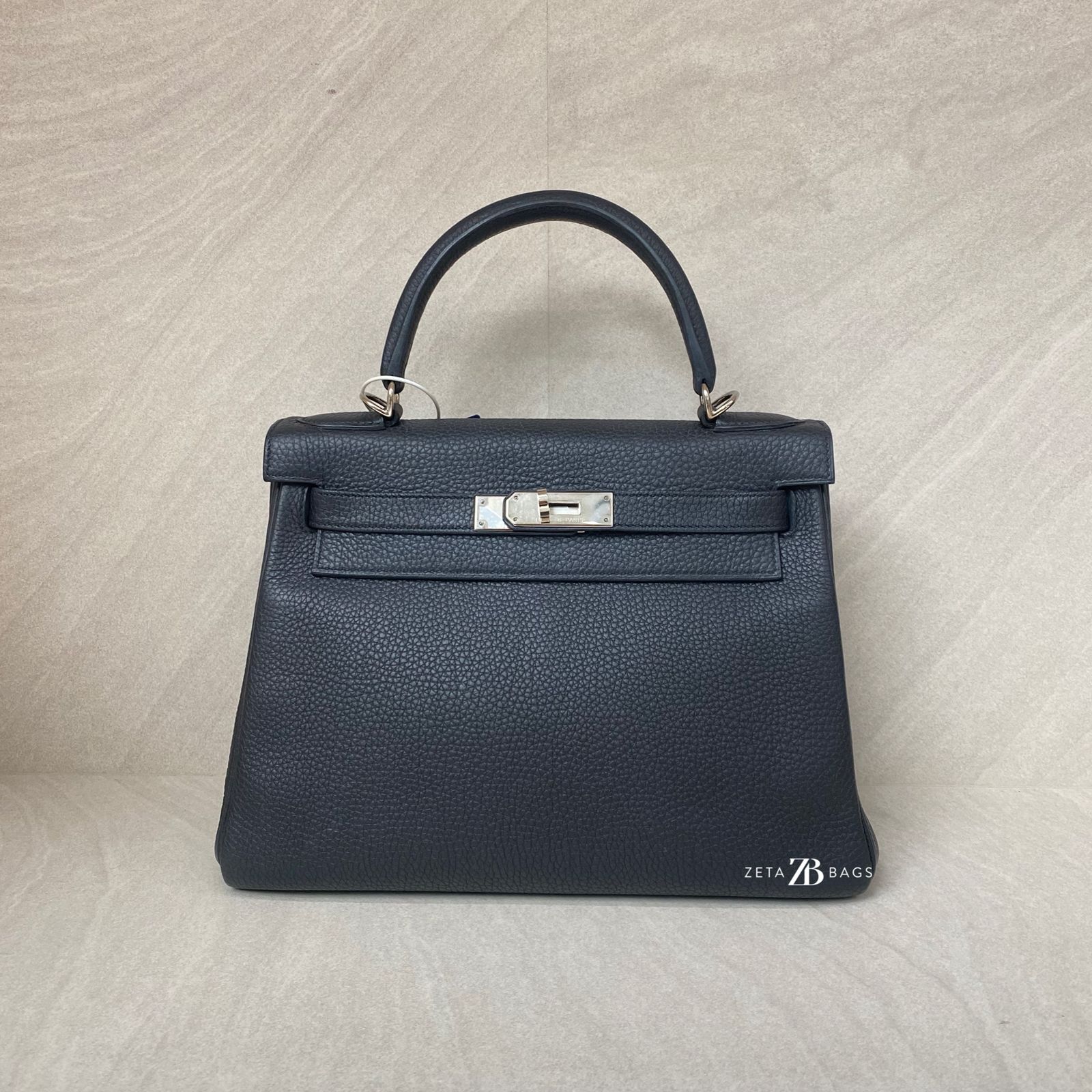Hermes Kelly 28 Togo Noir PHW