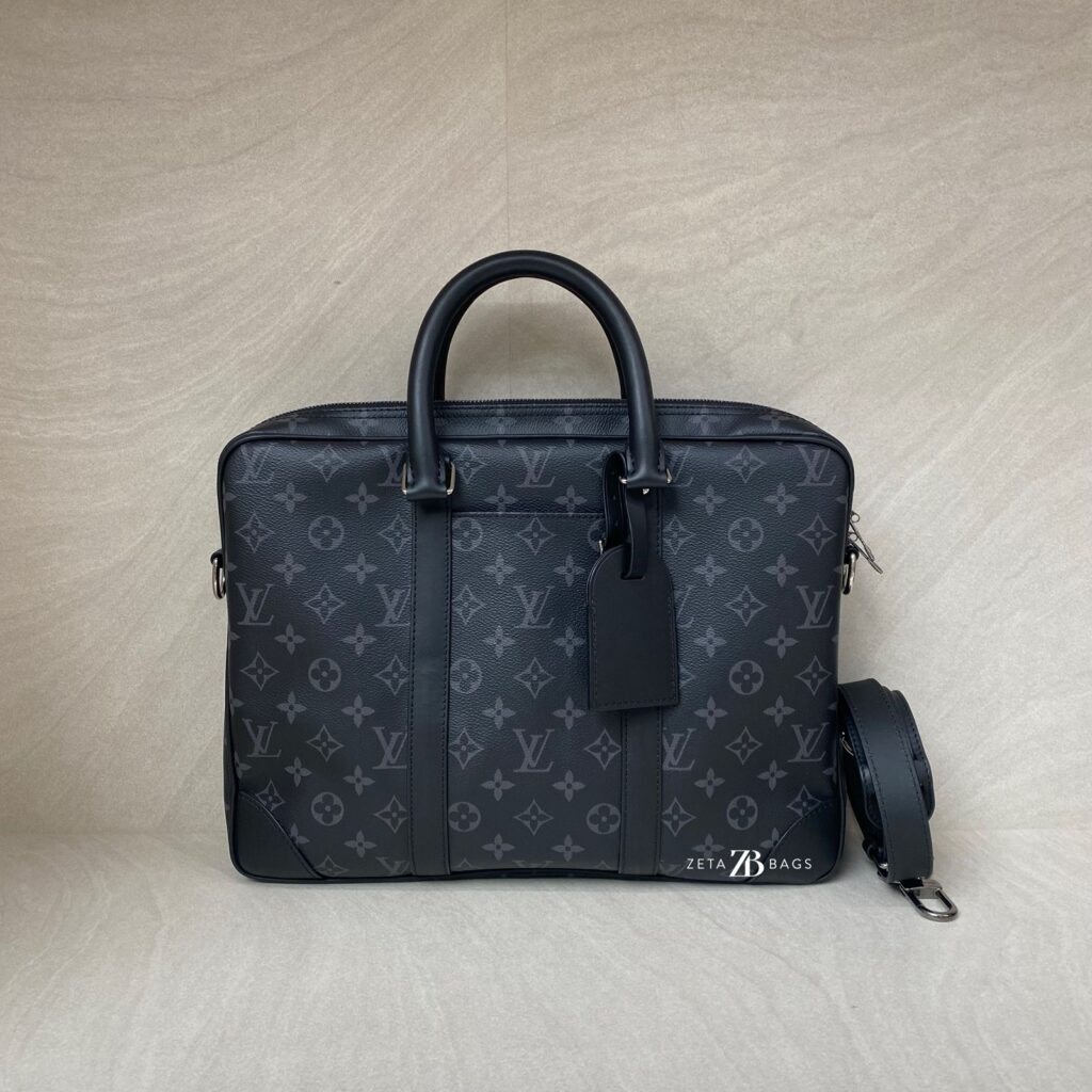 Louis Vuitton Porte Documents Voyage Monogram Eclipse SHW