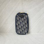 Dior Tech Phone Holder Blue Oblique GHW