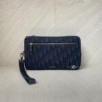 Dior Pochette Canvas Oblique Black