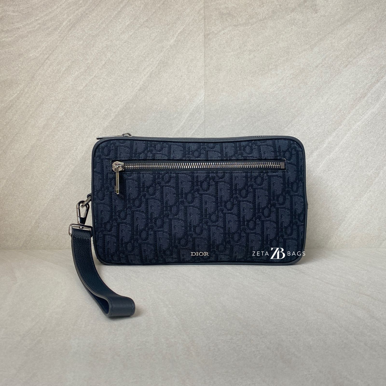 Dior Pochette Canvas Oblique Black