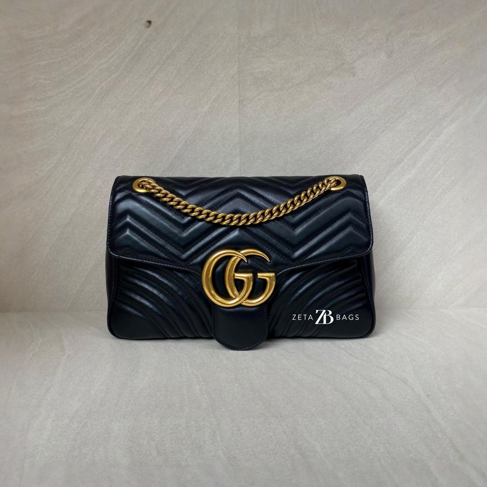 Gucci Medium Marmont Black GHW
