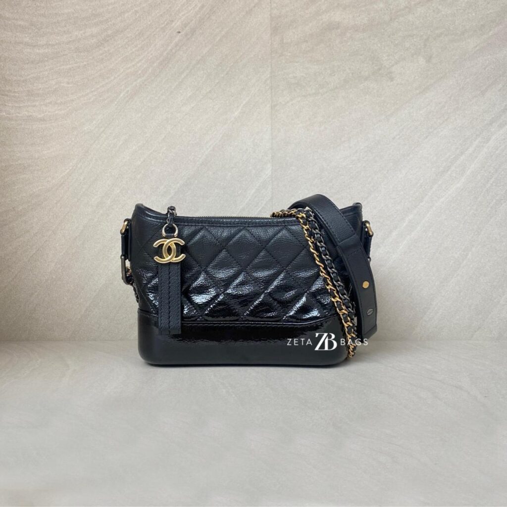 Chanel Gabrielle Small Black Ombre Vernis