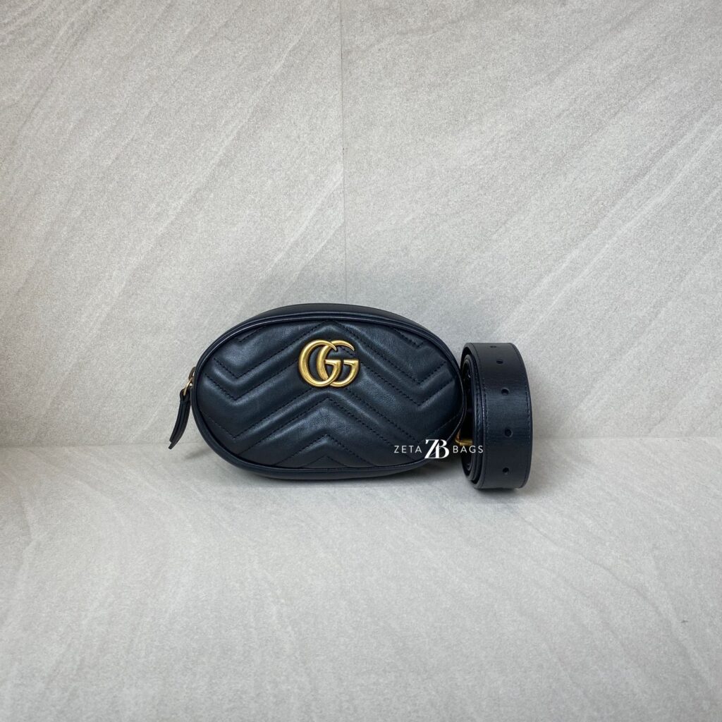 Gucci Marmont Belt Bag Black GHW