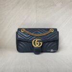 Gucci GG Marmont Flap Small Black GHW