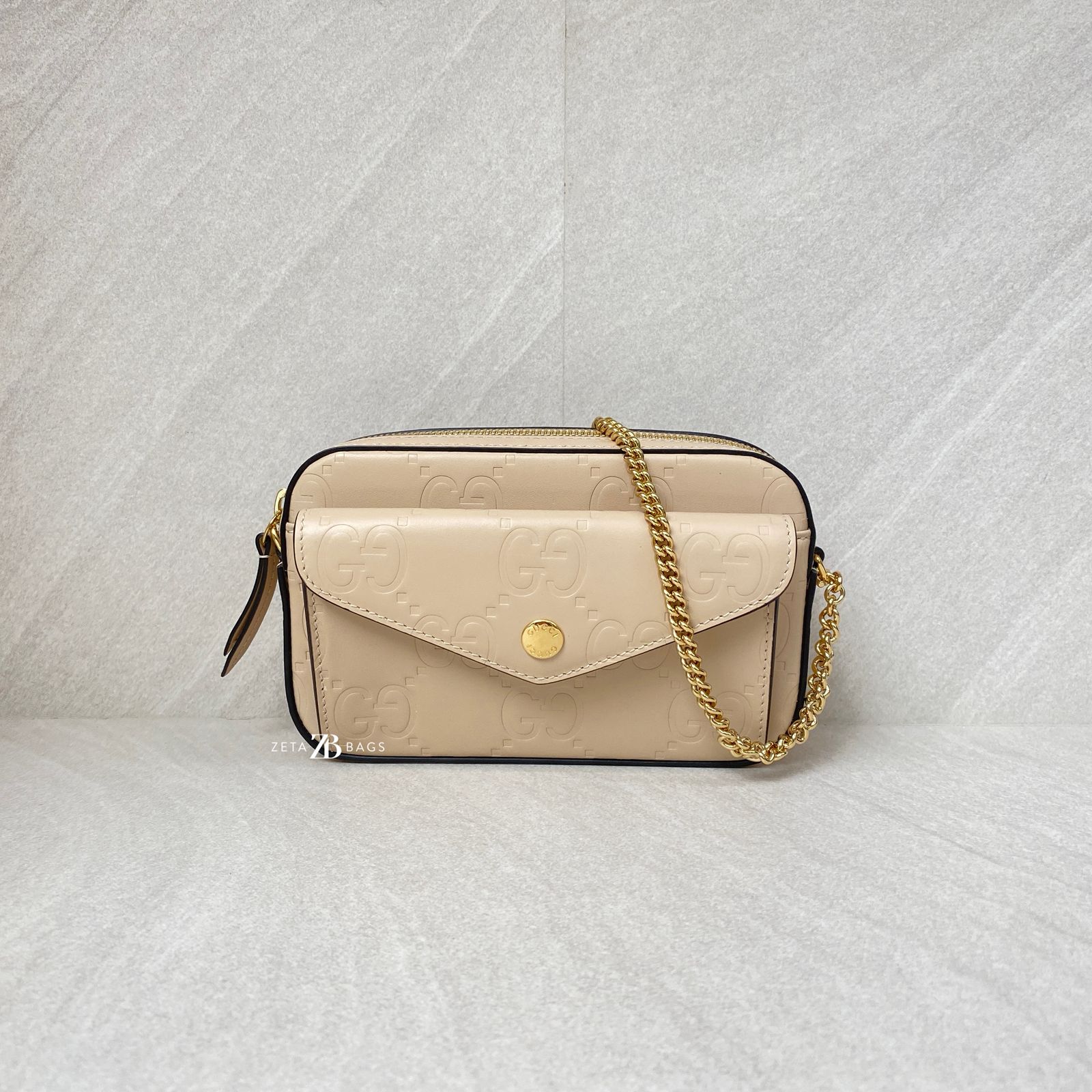 Gucci Gilbert Mini GG Beige GHW