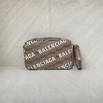 Balenciaga Camera Slingbag BB All Over Logo Brown GHW