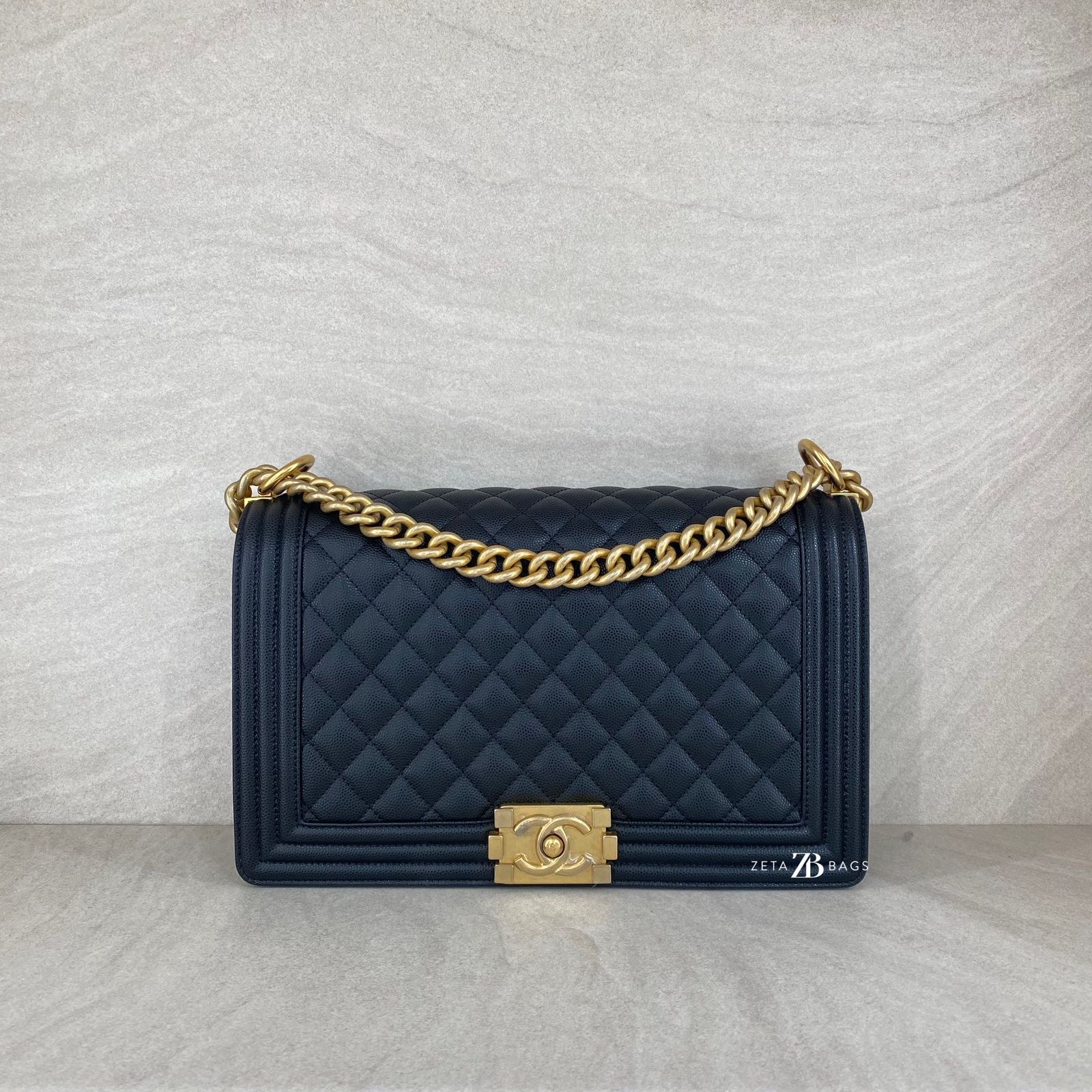 Chanel Boy 28 Caviar Black GHW