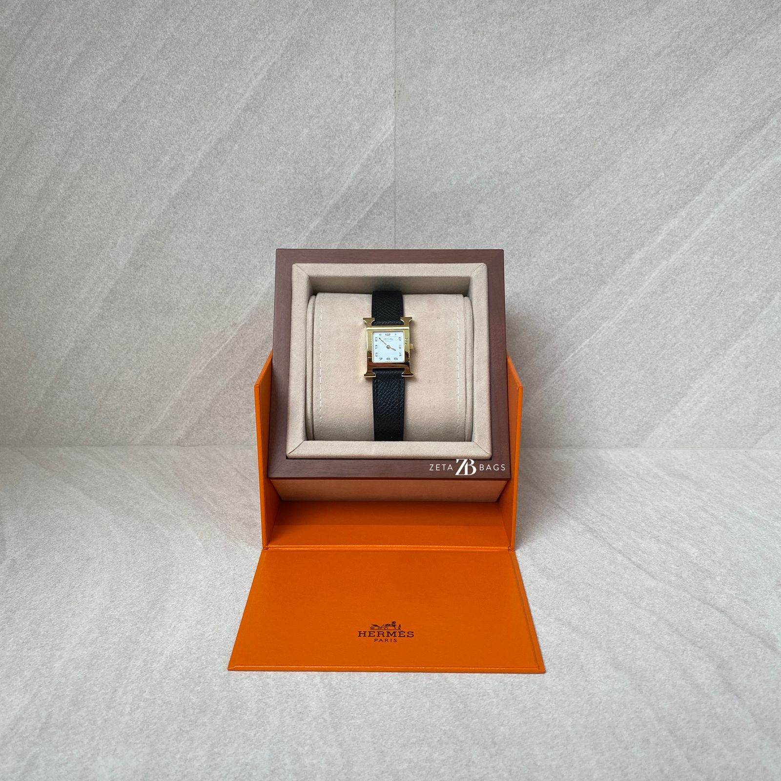 Hermes H-Hour Small Epsom Black GHW