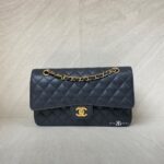 Chanel Medium Classic D Flap Caviar Black GHW