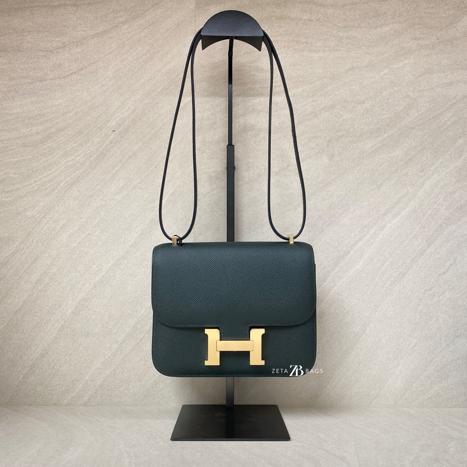 Hermes Constance 18 Mini III Veau Epsom Vert Fonce GHW