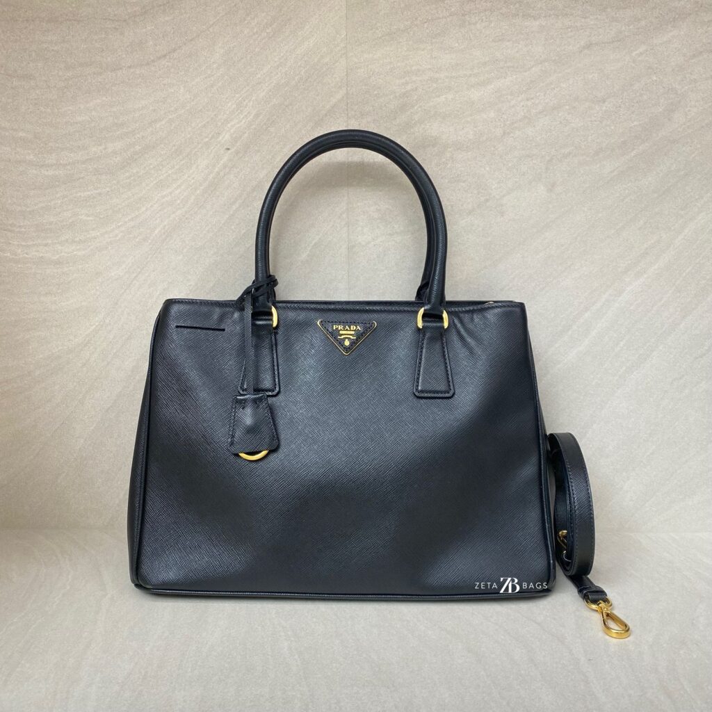 Prada Galleria Saffiano Lux Black GHW