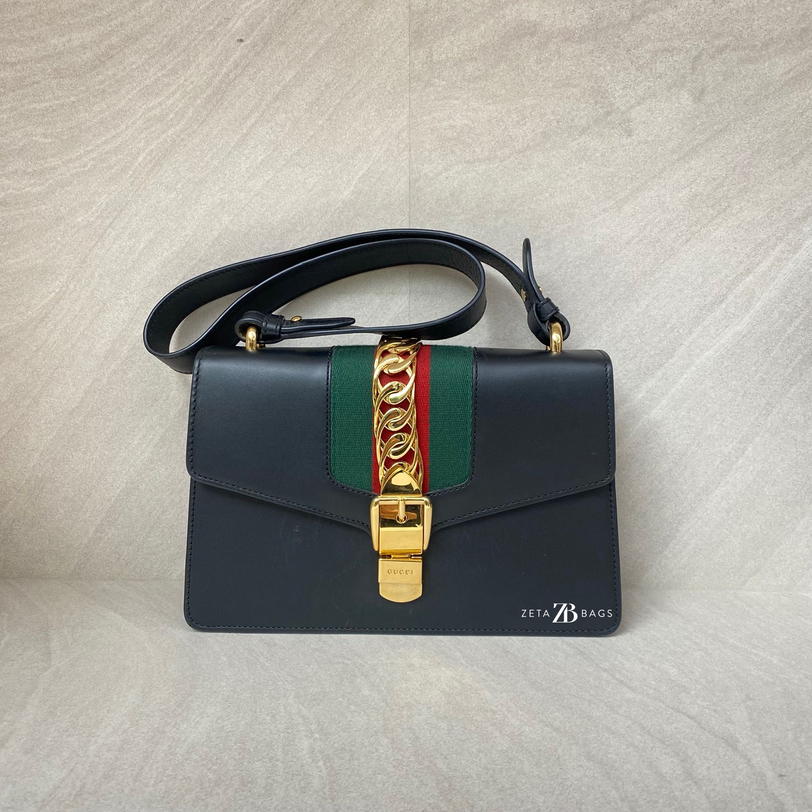 Gucci Sylvie Small Leather Black GHW