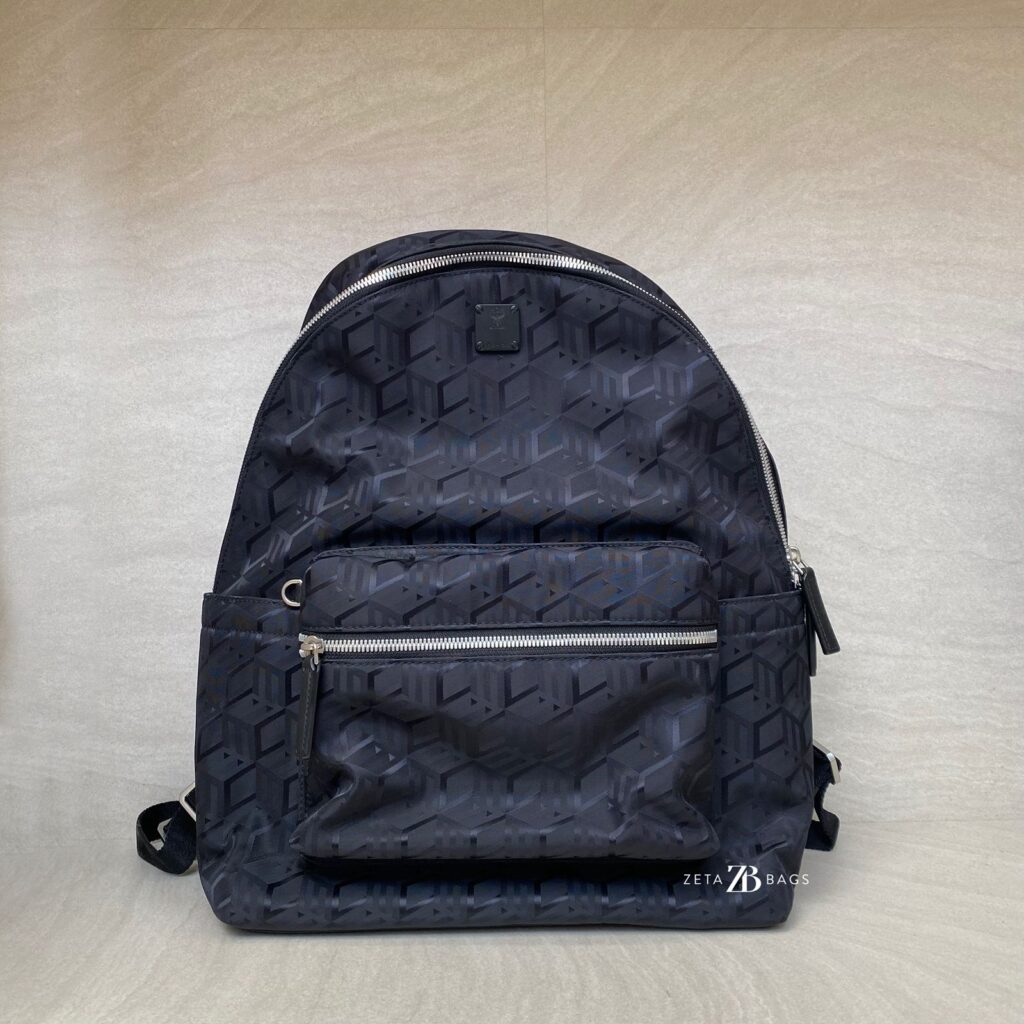 MCM Backpack Nylon Black SHW