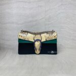 Gucci Dionysus Embossed Snake Skin/Black/Green SHW