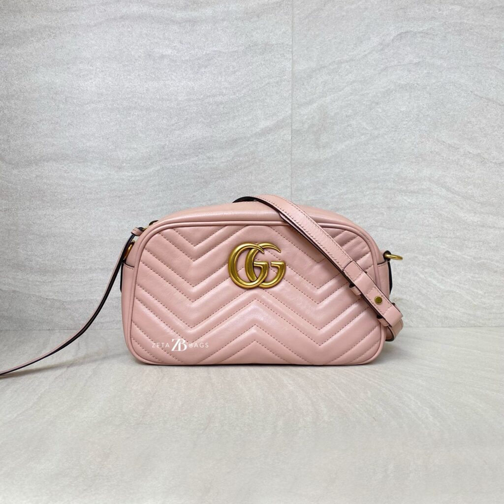 Gucci Marmont Camera Small Porcelain Rose GHW