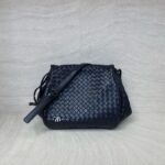 Bottega Veneta Nappa Flap Messenger Intrecciato Black