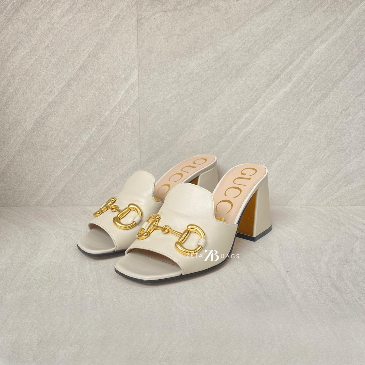 Gucci nappa Horsebit 75 MM Beige GHW