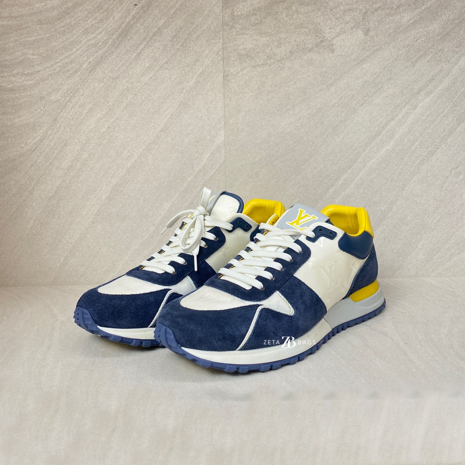 Louis Vuitton Run Away Sneakers White Yellow Blue