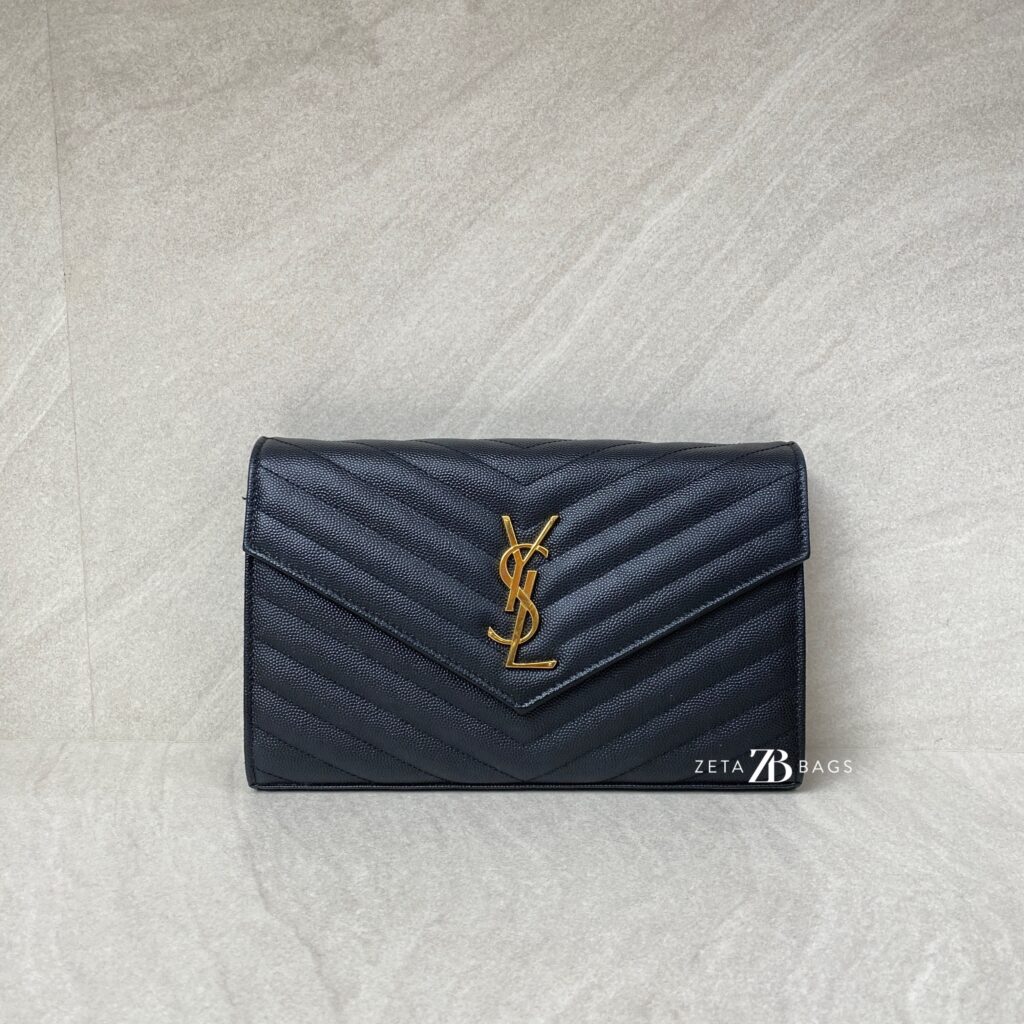 Saint Laurent WOC 22 Grained Black GHW