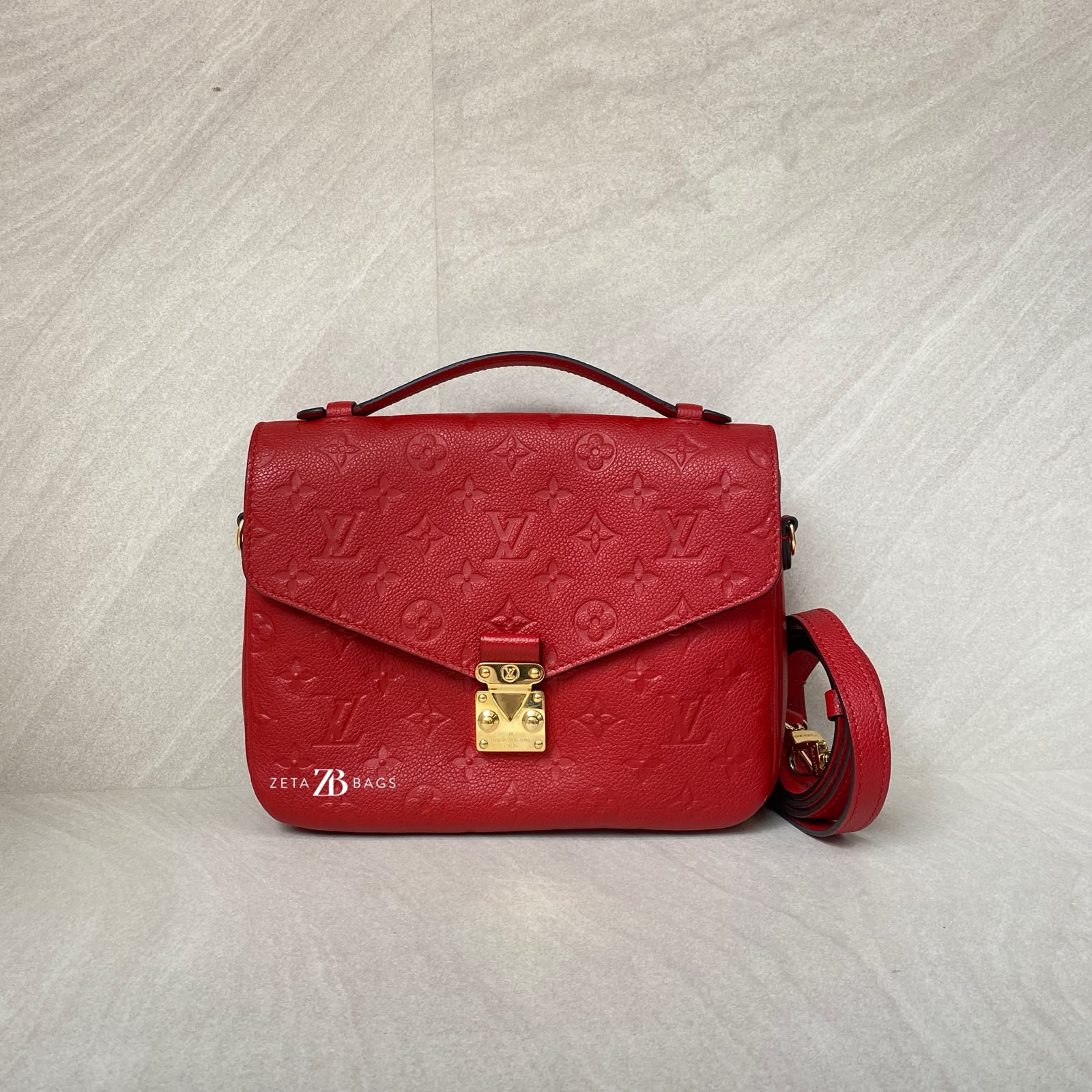 Louis Vuitton Metis MM Monogram Empreinte Cerise