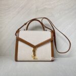 Saint Laurent Cassandra Top Handle Canvas Nature