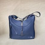 Loewe Hammock Medium Leather Blue Navy SHW