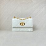 Dior Mini Miss Caro Lambskin White GHW