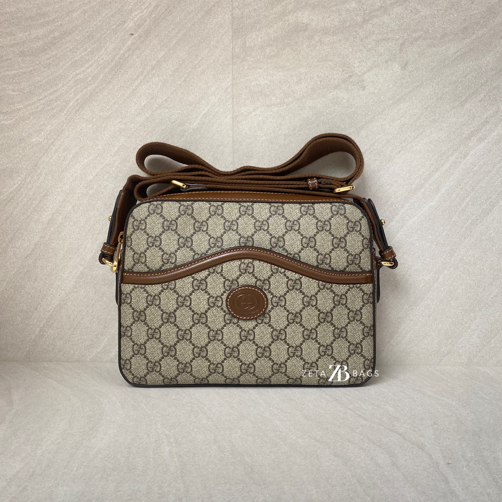 Gucci Messenger Interlocking GG Supreme Brown GHW