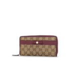 Gucci Mayfair Bow Long GG Canvas Burgundy GHW