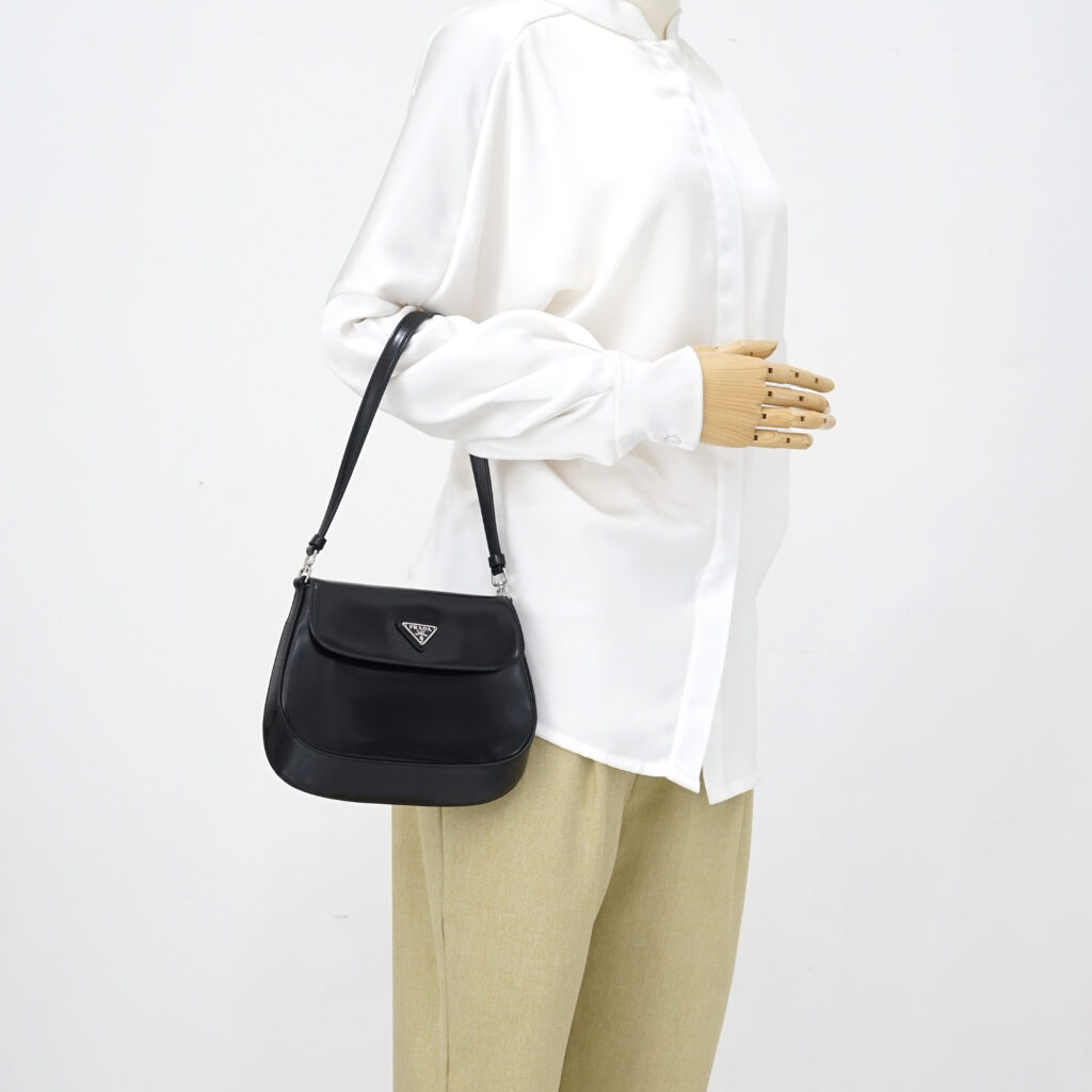 Prada Cleo Flap Shiny Black SHW