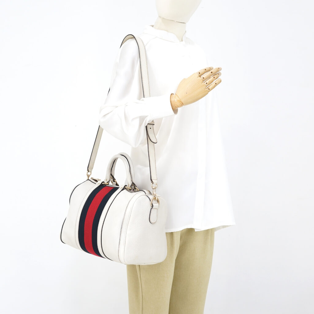 Gucci Boston Leather White GHW