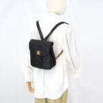 Chanel Vintage CC Backpack Caviar Black GHW