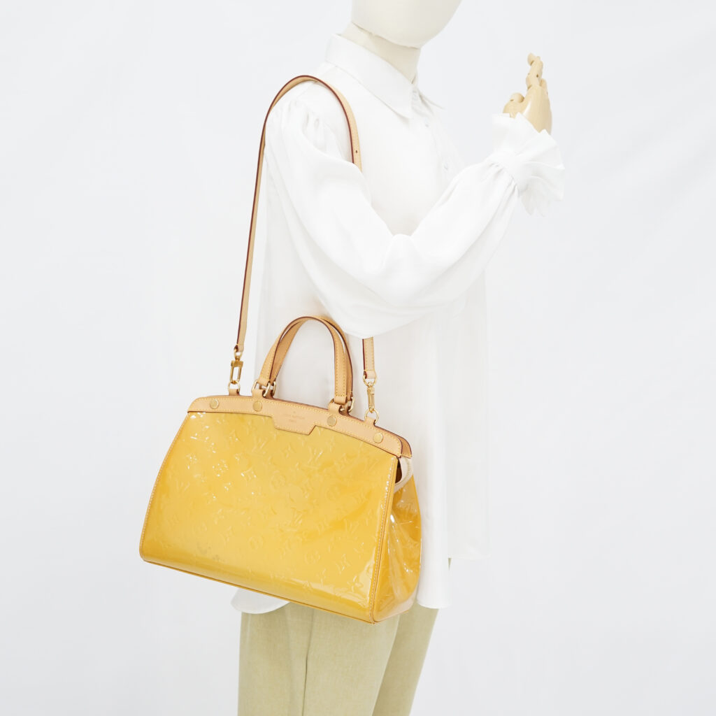 Louis Vuitton Brea MM Vernis Yellow GHW
