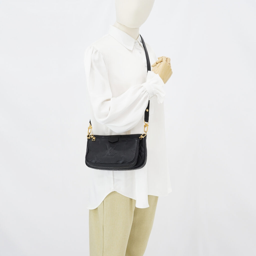 Louis Vuitton Multi Pochette Monogram Empreinte Black GHW