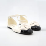 Chanel Camellia Mary Janes White Black