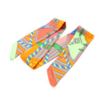 Hermes Twilly Grande Tenue Orange/Bleu/Gris