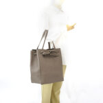 Celine Cabas Phantom Tote Grained Dark Taupe GHW
