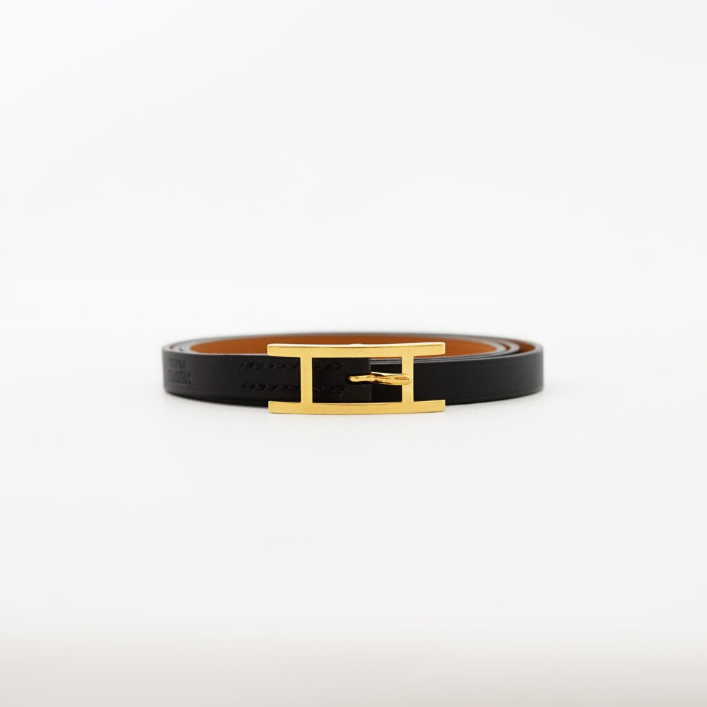 Hermes Bracelet Veau Chamonix Noir GHW