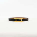 Hermes Bracelet Veau Chamonix Noir GHW