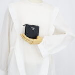 Prada Small Bifold Wallet Saffiano Nero SHW