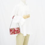 Gucci Wallet On Chain Leather Red Blooms SHW