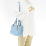 Dior Ladydior Medium Lambskin Blue SHW