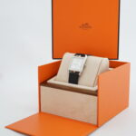 Hermes Cape Cod Automatique Embossed Croco Noir Strap PHW